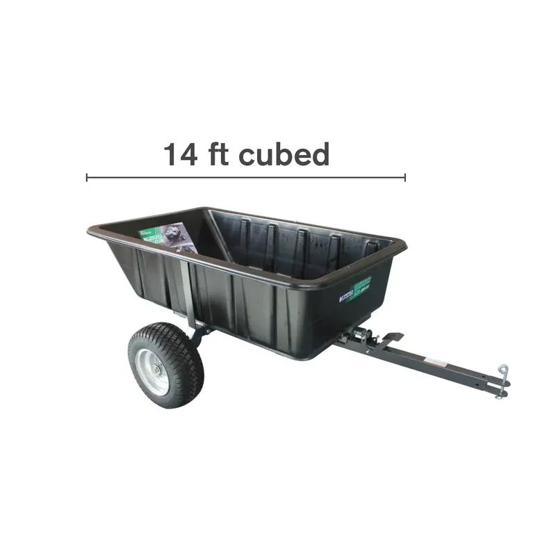 Braber Equipment TCP1000 1000 lb 14cu/ft Tow-Behind Poly Dump Cart